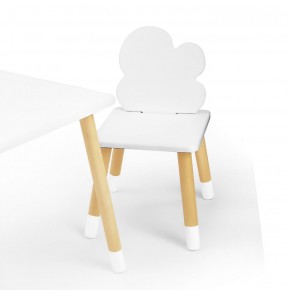 Комплект детской мебели стол и два стула Облачко (Белый/Белый/Береза) в Глазове - glazov.mebel-74.com | фото