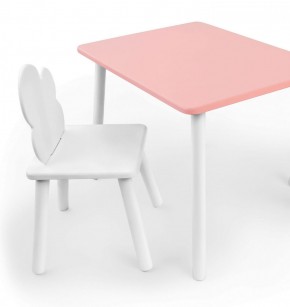 Комплект детской мебели стол и стул Облачко (Розывый/Белый/Белый) в Глазове - glazov.mebel-74.com | фото