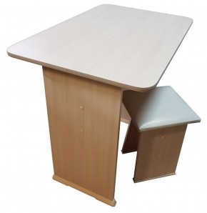 Кухонный стол ЛДСП + 2 табурета в Глазове - glazov.mebel-74.com | фото