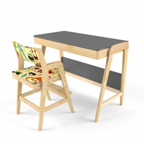 Комплект растущий стол и стул с чехлом 38 попугаев «Вуди» (Серый, Береза, Монстры) в Глазове - glazov.mebel-74.com | фото