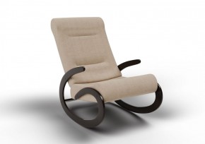 Кресло-качалка Мальта 10-Т-П (ткань/венге) ПЕСОК в Глазове - glazov.mebel-74.com | фото
