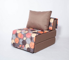 Кресло-кровать бескаркасное Харви (коричневый-геометрия браун) в Глазове - glazov.mebel-74.com | фото