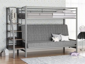 Кровать двухъярусная с диваном "Мадлен-3" (Серый/Серый) в Глазове - glazov.mebel-74.com | фото