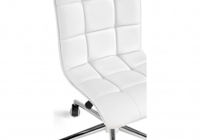 Офисное кресло Квадро экокожа белая / хром в Глазове - glazov.mebel-74.com | фото