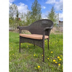Плетеное кресло LV-140B-Brown с подушкой в комплекте в Глазове - glazov.mebel-74.com | фото