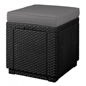 Пуфик Куб с подушкой (Cube with cushion) графит - прохладный серый в Глазове - glazov.mebel-74.com | фото