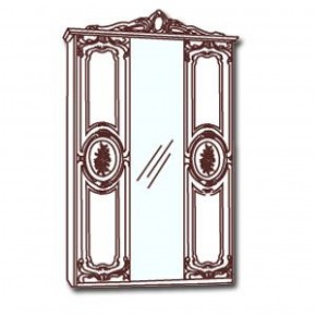 Шкаф 3-х дверный с зеркалами (01.143) Роза (беж) в Глазове - glazov.mebel-74.com | фото