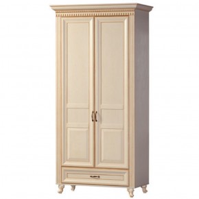 Шкаф для одежды 2-х дверный №471 Марлен Кремовый белый в Глазове - glazov.mebel-74.com | фото