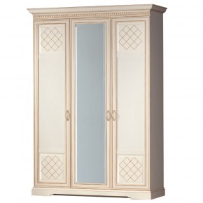 Шкаф для одежды 3-дверный №800 Парма кремовый белый в Глазове - glazov.mebel-74.com | фото