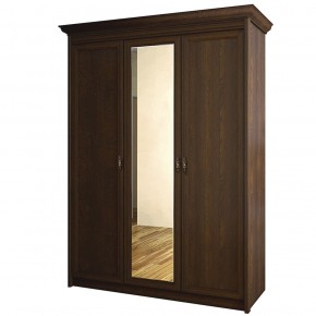 Шкаф для одежды 3-дверный с зеркалом №671 Флоренция Дуб оксфорд в Глазове - glazov.mebel-74.com | фото