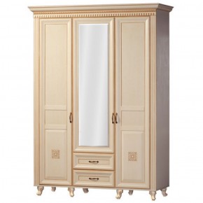 Шкаф для одежды 3-х дверный №470 Марлен Кремовый белый в Глазове - glazov.mebel-74.com | фото