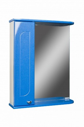 Шкаф-зеркало Радуга Синий металлик 55 левый АЙСБЕРГ (DA1129HZR) в Глазове - glazov.mebel-74.com | фото