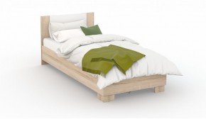 Спальня Аврора Кровать 120 со встроенным основанием под матрас Дуб сонома/Белый в Глазове - glazov.mebel-74.com | фото