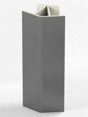 Угловое соединение для цоколя 135 гр. h100 мм (Алюминий, Белый, Черный, Сонома) в Глазове - glazov.mebel-74.com | фото