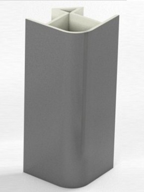 Угловое соединение для цоколя 90 гр. h100 мм (Алюминий, Белый, Черный, Сонома) в Глазове - glazov.mebel-74.com | фото